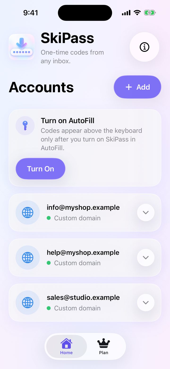 A mailbox with its IMAP settings
